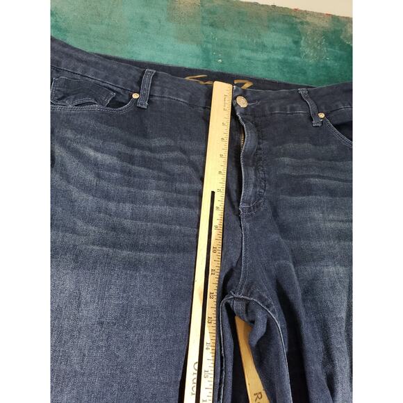 Seven7 Jeans Size 20 W Womens Blue Stretch Pants Denim Plus High Rise Skinny - Picture 7 of 13